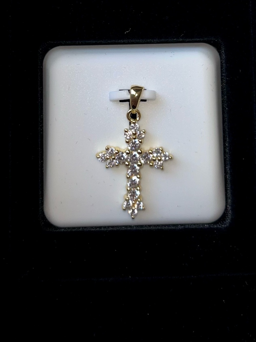 925 Stamped cross pendant